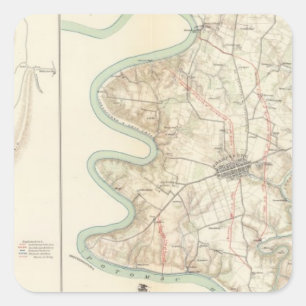 Antietam, Harpers Fähre, Sharpsburg Quadratischer Aufkleber