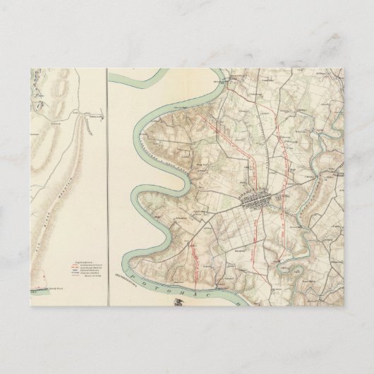 Antietam, Harper's Ferry, Sharpsburg Postkarte (Vorderseite)