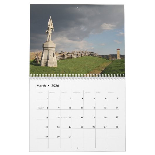 Antietam Kalender (Mär 2026)