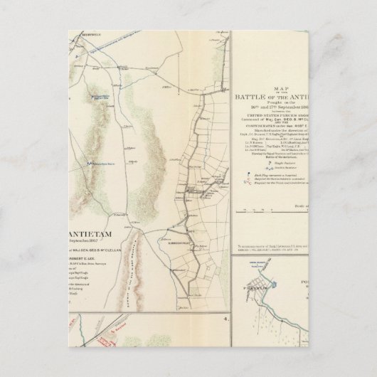 Antietam, Suffolk, Gettysburg Postkarte (Vorderseite)