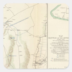 Antietam, Suffolk, Gettysburg Quadratischer Aufkleber