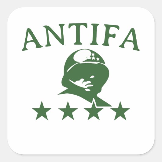 ANTIFA Allgemein Quadratischer Aufkleber (Vorderseite)