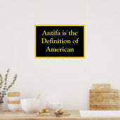 Antifa definiert patriotischen Amerikaner Poster (Küche)