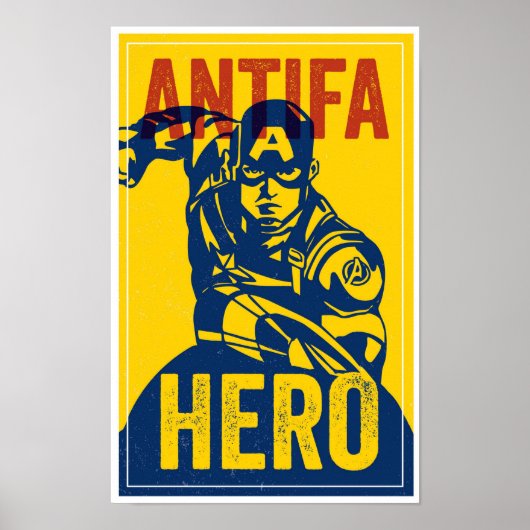 ANTIFA-HELDEN-SERIE: Captain American Poster (Vorne)