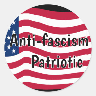 Antifaschismus ist patriotisch runder aufkleber