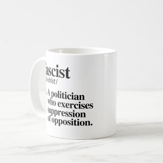 Antifaschismus Kaffeetasse (Vorderseite Links)