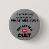 Antifaschist | Du bist in einem Kult | Button (Vorderseite)