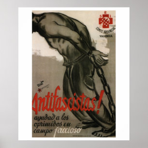 Antifaschist! Helfen Sie dem unterdrückten_Propaga Poster