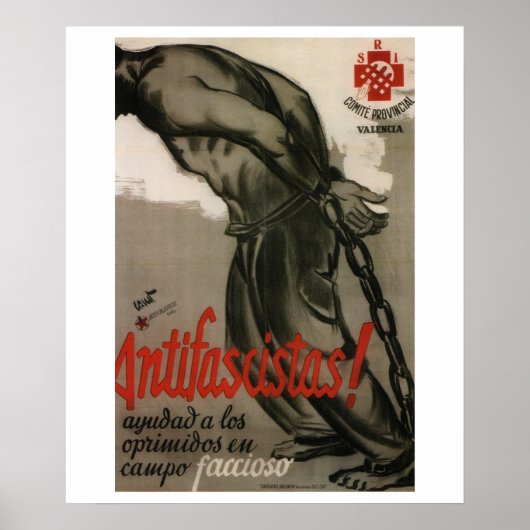 Antifaschist! Helfen Sie dem unterdrückten_Propaga Poster (Vorne)