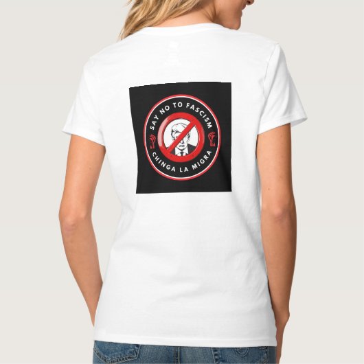 Antifaschisten-Denim-Jacke T-Shirt (Rückseite)