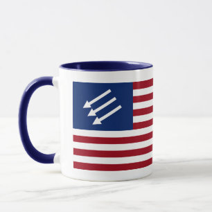 Antifaschistische amerikanische Flagge Tasse