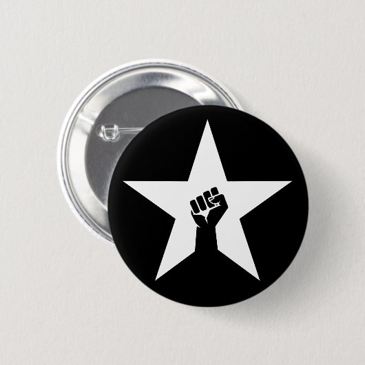 Antifaschistischer Star Button (Vorne & Hinten)