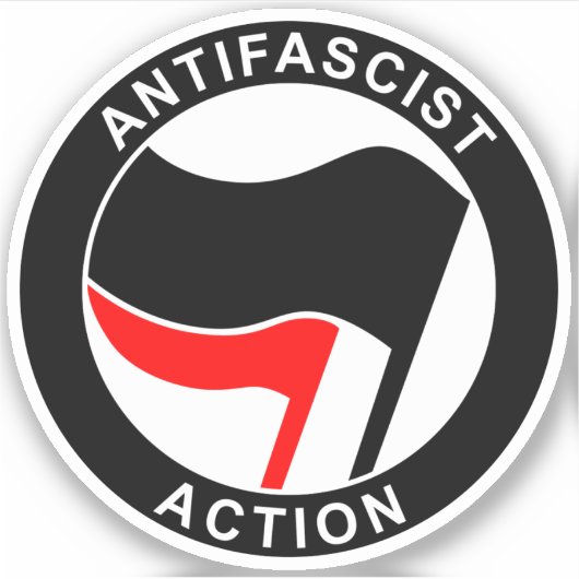 Antifascist Aufkleber (Vorderseite)