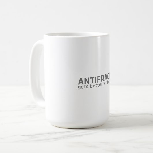Antifragil - Besser mit Chaos Kaffeetasse (Vorderseite Links)