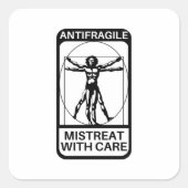 Antifragil - pflegend quadratischer aufkleber (Vorderseite)