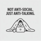 Antigesprächsschutz - Funny Introvertierte Aufkleb Aufkleber (Vorderseite)