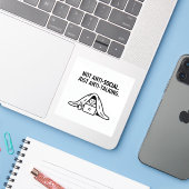Antigesprächsschutz - Funny Introvertierte Aufkleb Aufkleber (Laptop mit iPhone)