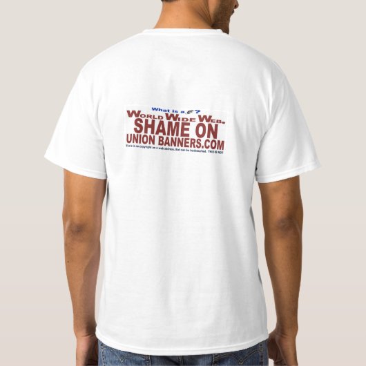 AntiGewerkschafts-Fahne T-Shirt (Rückseite)