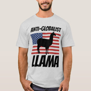ANTIGLOBALISTISCHE PATRIOTISCHE LLAMA-T - SHIRT