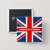 AntiGordon Brownantiarbeit Button (Vorne & Hinten)