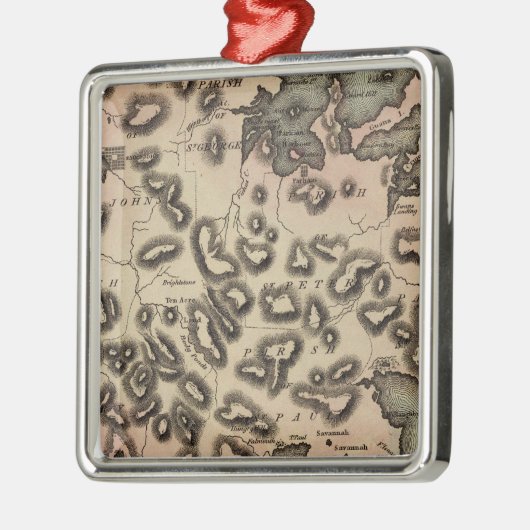 Antigua 2 silbernes ornament (Links)