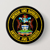 Antigua and Barbuda Round Emblem Button (Vorderseite)