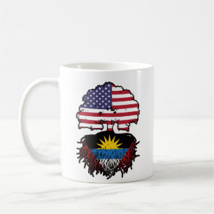 Antigua Antiguan American USA Tree Roots Flag Kaffeetasse