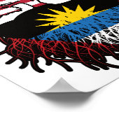 Antigua Antiguan American USA Tree Roots Flag Poster (Ecke)