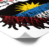 Antigua Antiguan kanadische Treppenflagge Poster (Ecke)