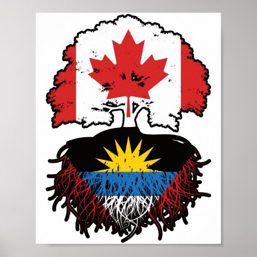 Antigua Antiguan kanadische Treppenflagge Poster (Vorne)