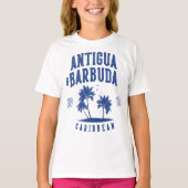 Antigua & Barbuda Caribbean Palm Tree Kids T-Shirt (Vorderseite)