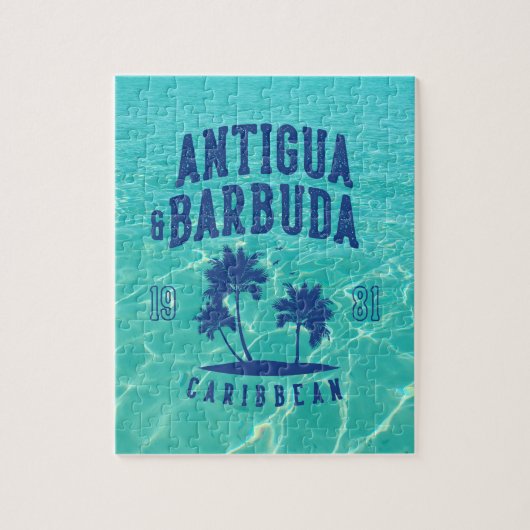 Antigua & Barbuda Caribbean Palm Tree Puzzle (Vertikal)