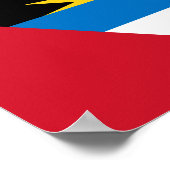Antigua & Barbuda Flag Poster (Ecke)