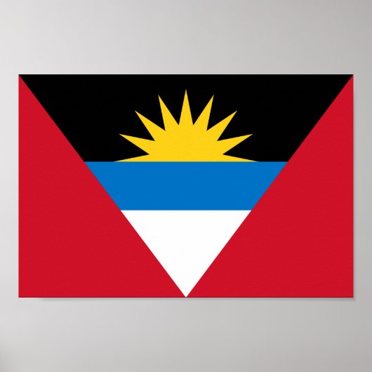 Antigua & Barbuda Flag Poster (Vorne)