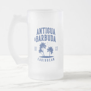 Antigua & Barbuda Karibische Palme Mattglas Bierglas
