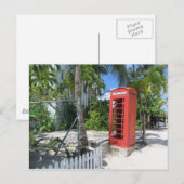 Antigua & Barbuda - Rote Telefonbox Postkarte (Vorne/Hinten)