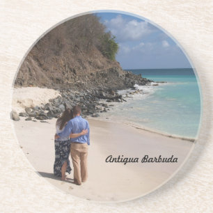 Antigua Barbuda Serie - Couple on Beach Untersetze Getränkeuntersetzer