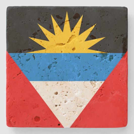 Antigua & Barbuda Stone Untersetzer (Vorderseite)