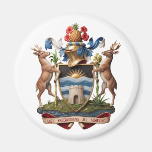Antigua Barbuda Wappen Arme Symbol Land Emblem Fl Magnet