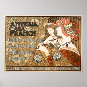 ANTIGUA CASA FRANCH Stoffwerbung Poster