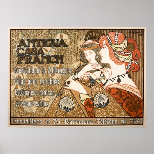 ANTIGUA CASA FRANCH Stoffwerbung Poster (Vorne)