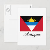 Antigua-Flag-Design Postkarte (Vorne/Hinten)
