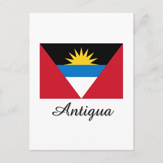 Antigua-Flag-Design Postkarte (Vorderseite)