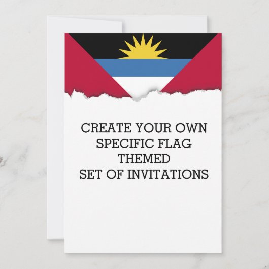 Antigua Flag Einladung (Vorderseite)