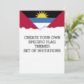 Antigua Flag Einladung (Stehend Vorderseite)