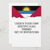 Antigua Flag Einladung (Vorne/Hinten)