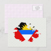 Antigua Flag Karte (Vorne/Hinten)