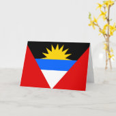 Antigua-Flagge Karte (Gelbe Blume)