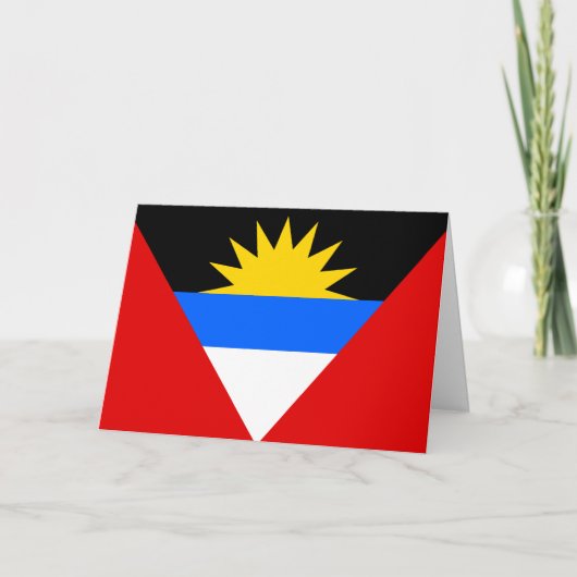 Antigua-Flagge Karte (Vorderseite)