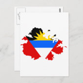 Antigua-Flagge Postkarte (Vorne/Hinten)